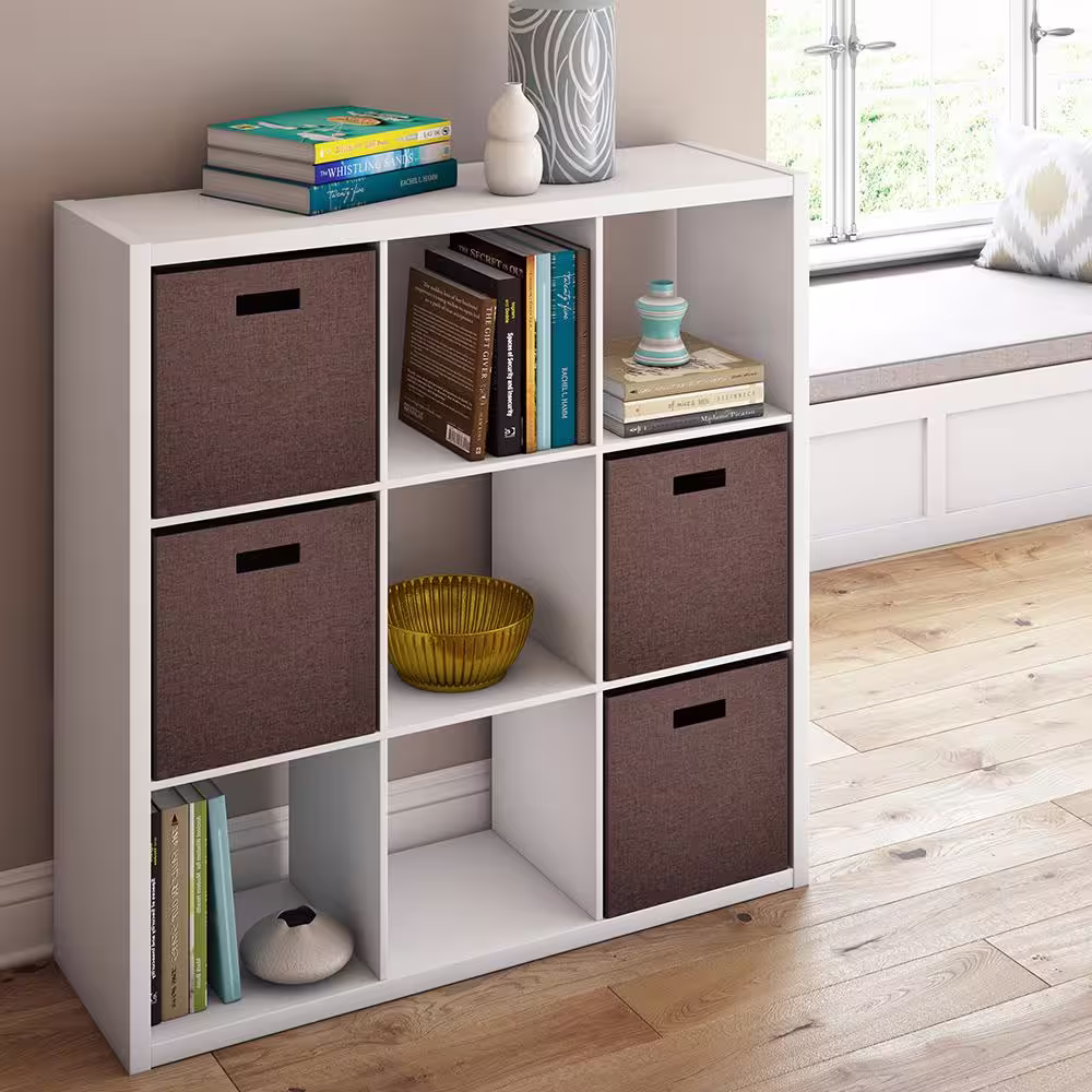 ClosetMaid 43.98 in. H x 43.82 in. W x 13.50 in. D White Wood Large 9- Cube Organizer