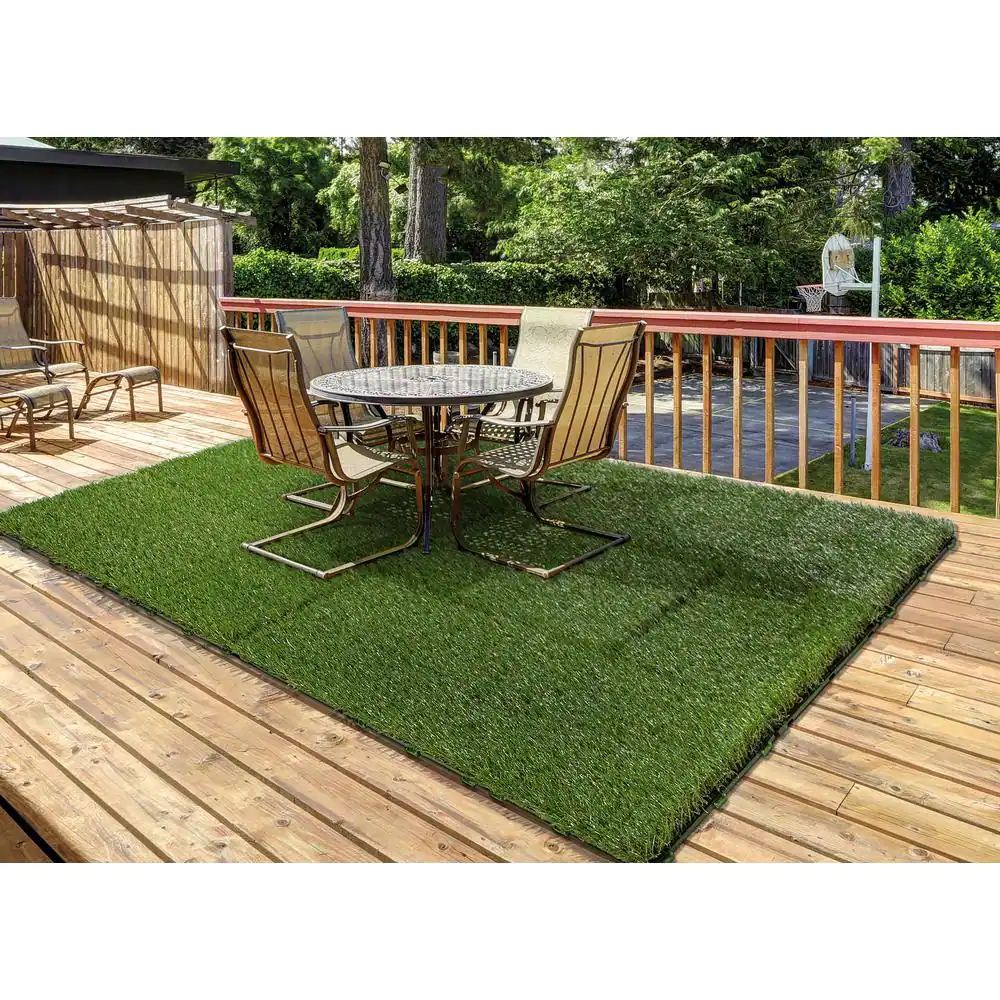 TrafficMaster 1 ft. x 1 ft. Artificial Grass Interlocking Tiles (9-Pack) (9 sq. ft.)