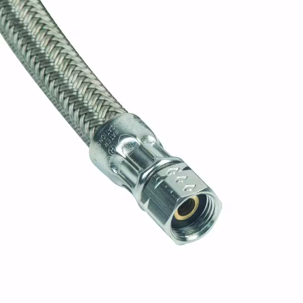 BrassCraft 1/4 in. Compression x 1/4 in. Compression x 84 in. Braided Polymer Icemaker/Humidifier Supply Line