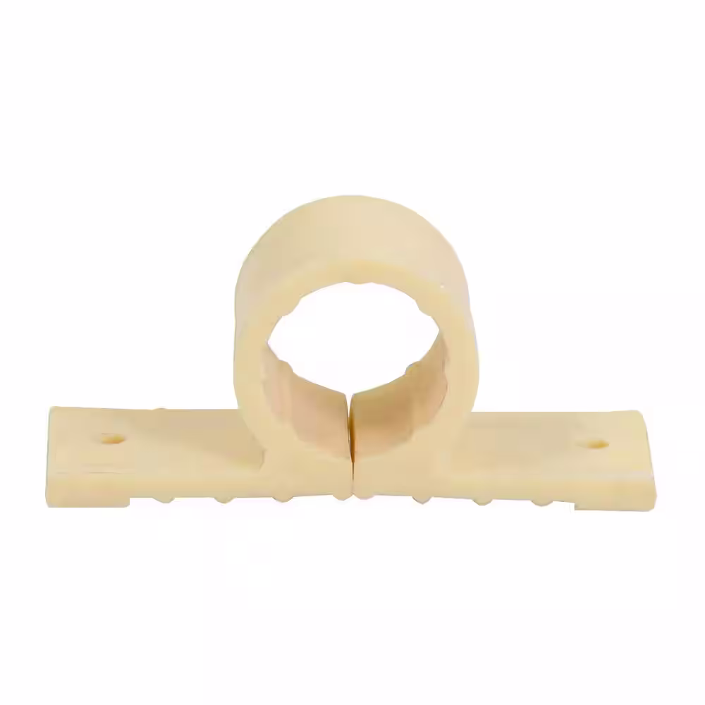 The Plumber's Choice 1-1/4 in. PEX Tubing Support Standard Pipe Clamp Plastic Insulator, Copper Piping Insulation to Reduce Banging (10-Pack)