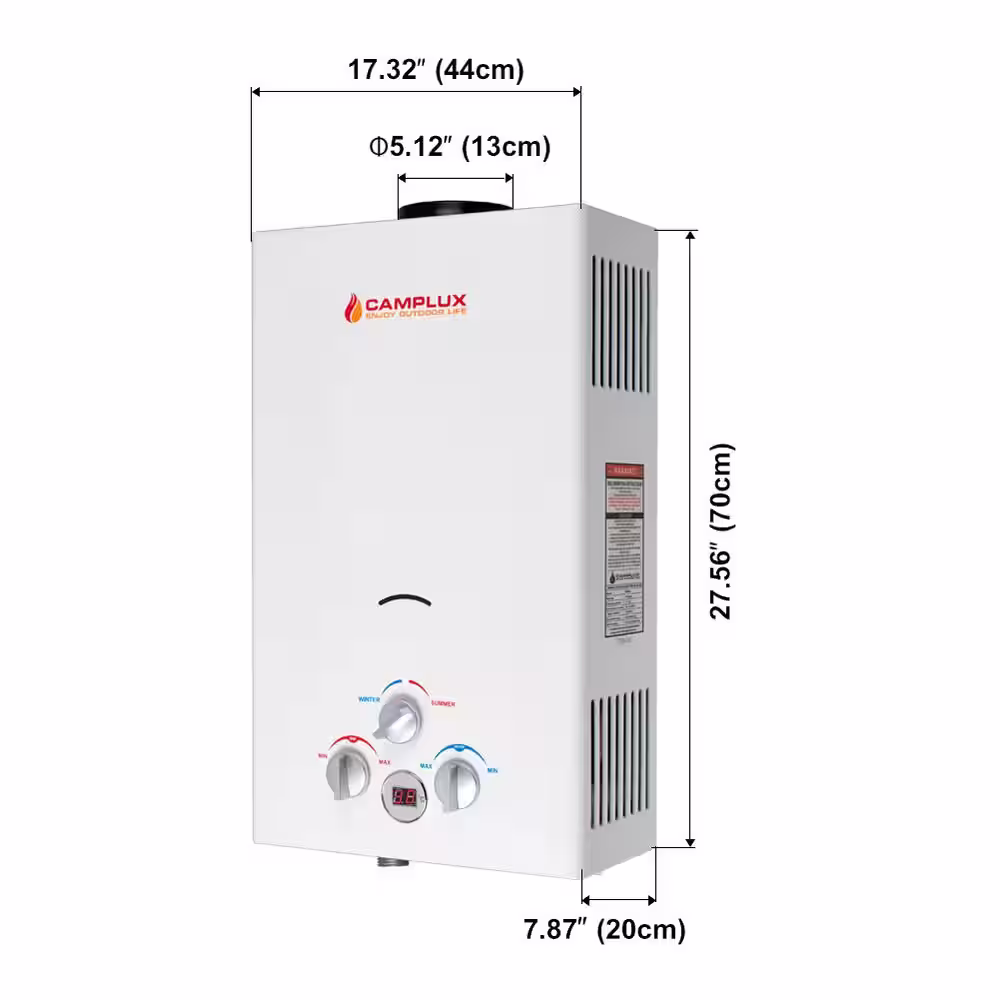 CAMPLUX ENJOY OUTDOOR LIFE Camplux 16L 4.22 GPM Outdoor Liquid Propane Portable Gas Tankless Water Heater