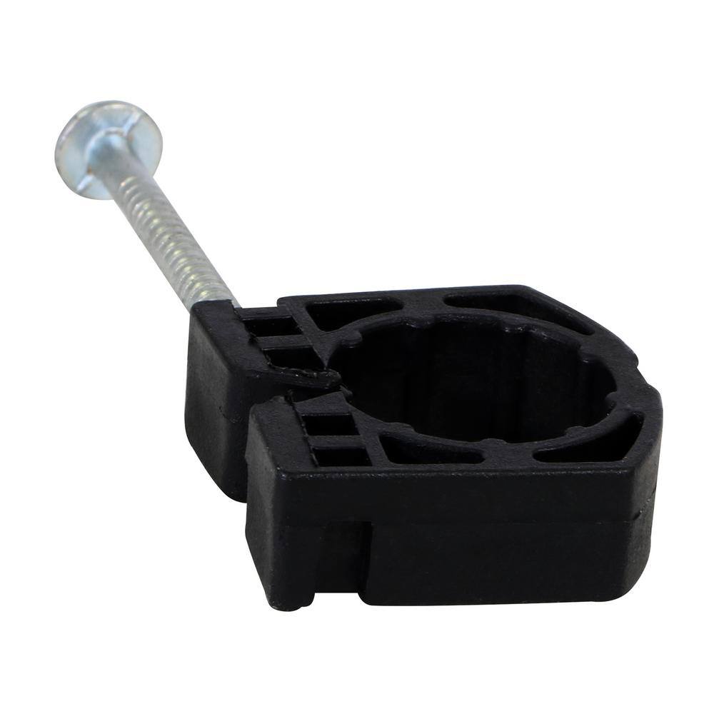 The Plumber's Choice 3/4 in. in. Polyethylene Full Clamp J-Hook with Nail for PEX Tubing Piping Support (50-Pack)