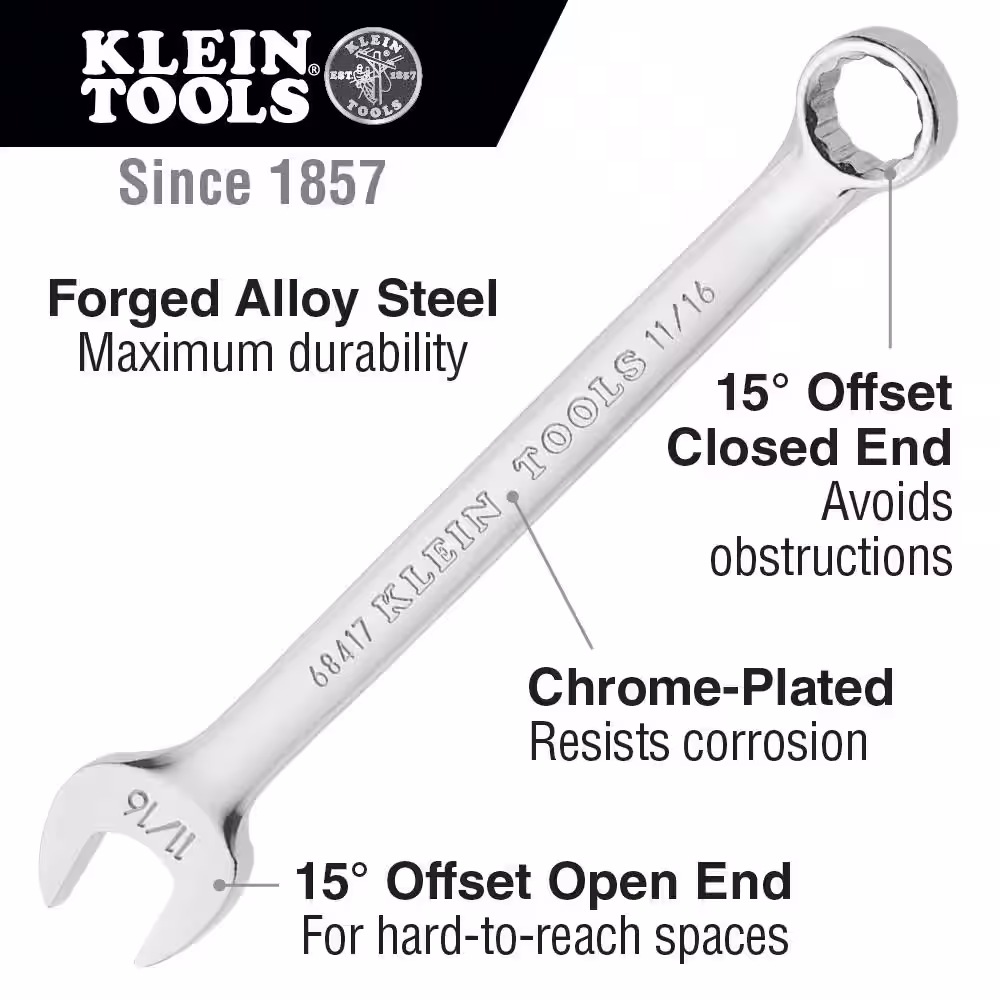 Klein Tools 9/16 in. Combination Wrench