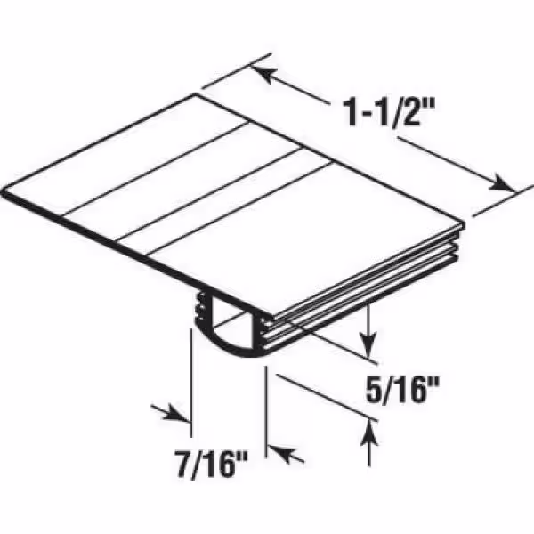 Prime-Line 7 ft. Black Vinyl Sliding Screen Door Bug Weatherstrip
