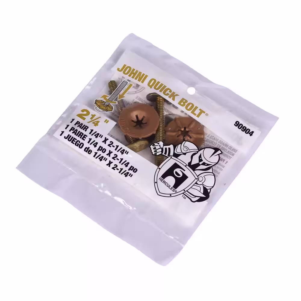 Hercules Johni-Quick 1/4 in. x 2-1/4 in. Brass Toilet Bolts