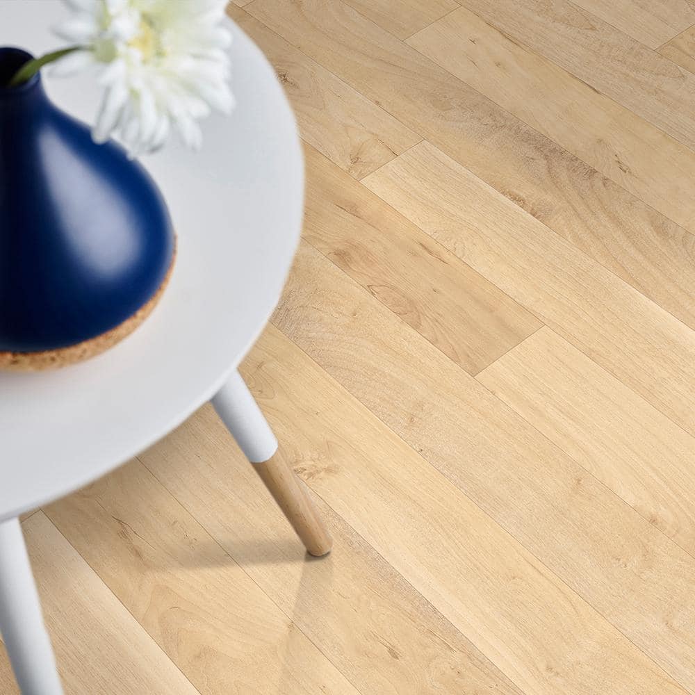 Mohawk Sawyer Blonde Wood Residential Vinyl Sheet Flooring 13.2ft. Wide x Cut to Length