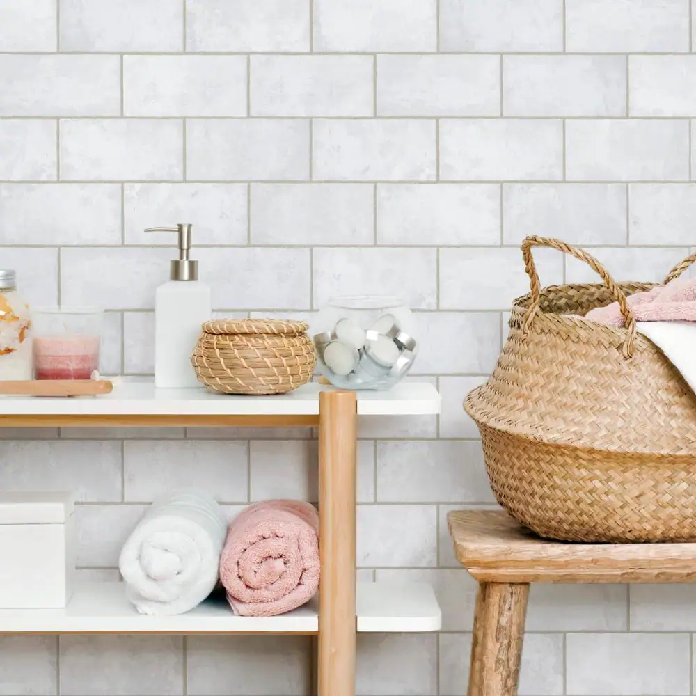 Merola Tile Biarritz White 3 in. x 6 in. Ceramic Wall Tile (5.72 sq. ft./Case)