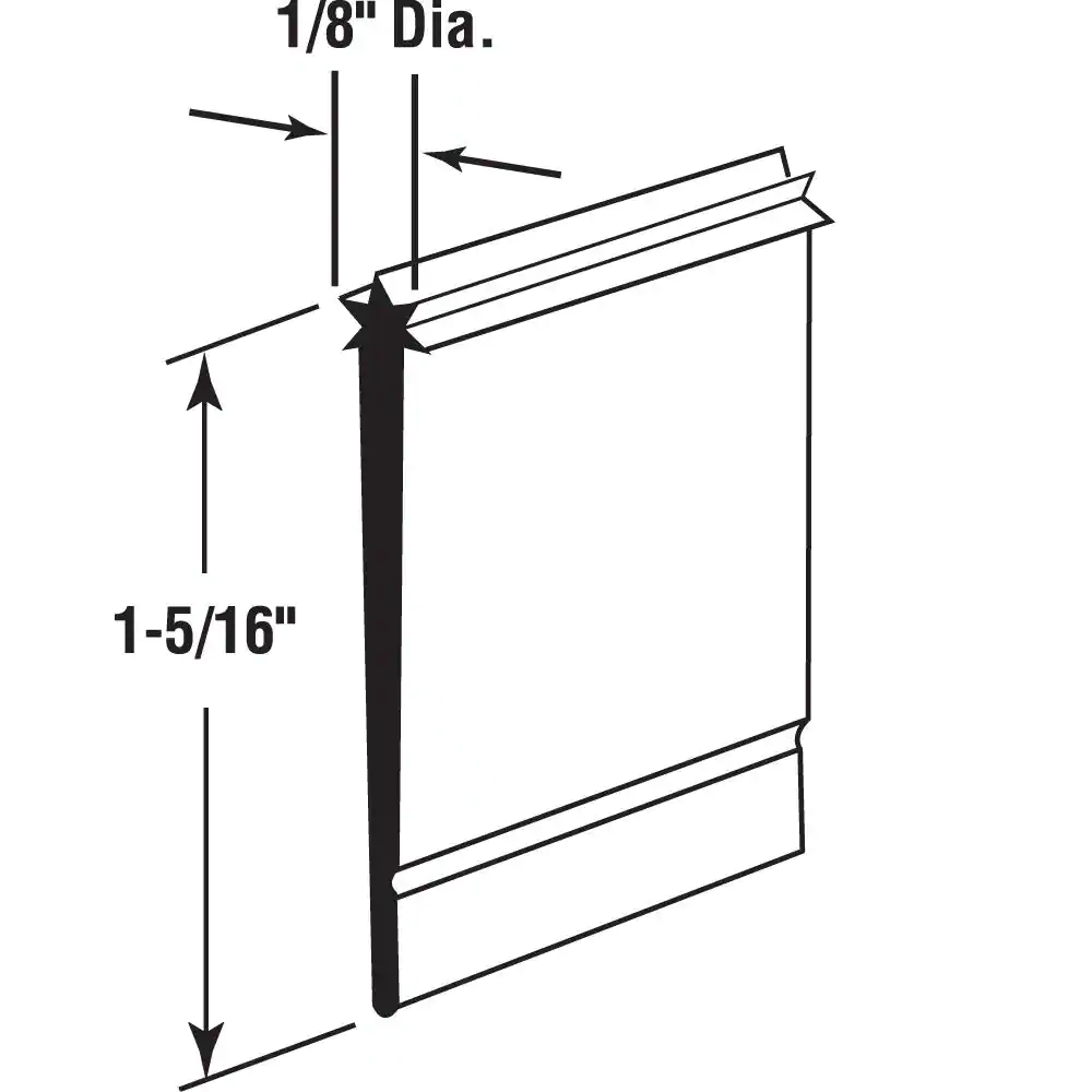 Prime-Line 1-1/2 in. x 36 in. Vinyl Swinging Shower Door Sweep