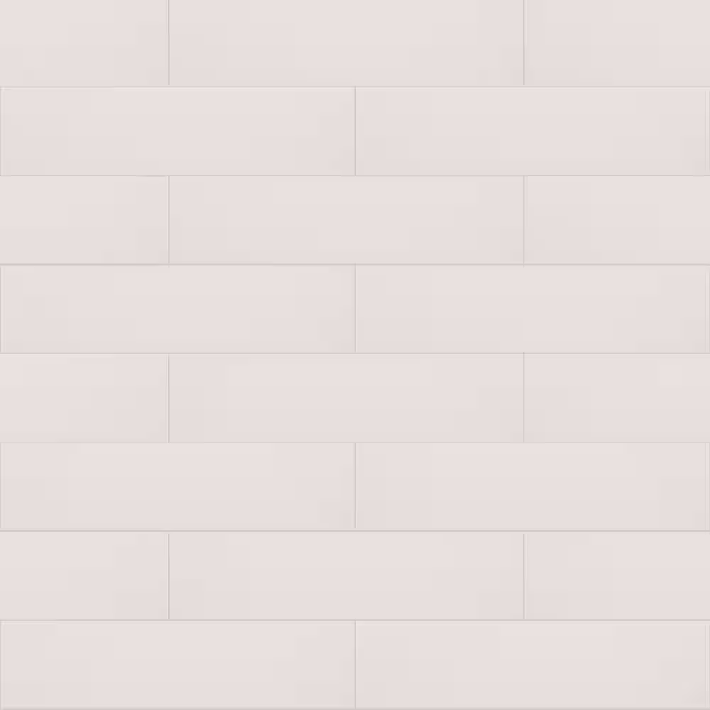 None Streamline Buff White Glossy 4 in. x 16 in. Ceramic Wall Tile (10.39 Sq. Ft./ Case)