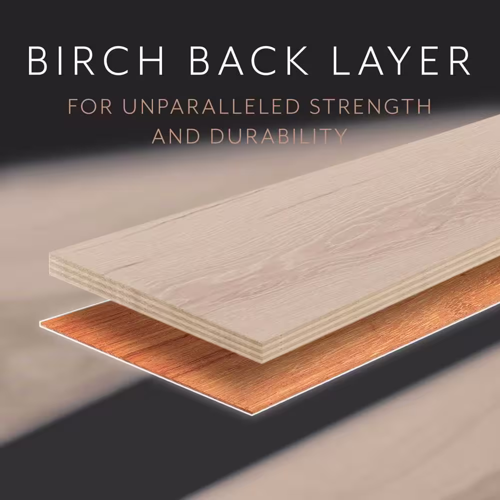 None Mykonos Hickory 9/16 in. T x 8.7 in. W Water Resistant Wire Brushed Engineered Hardwood Flooring (31.3 sqft/case)