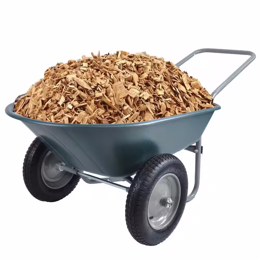 None 5 cu. ft. 2 Wheeled Trolley Wheelbarrow Garden Cart