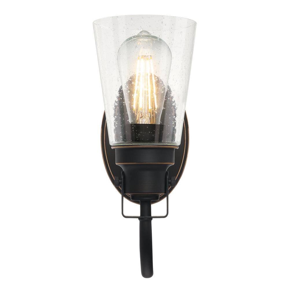 Westinghouse Ashton 1-Light Oil Rubbed Bronze with Highlights Wall Mount Sconce