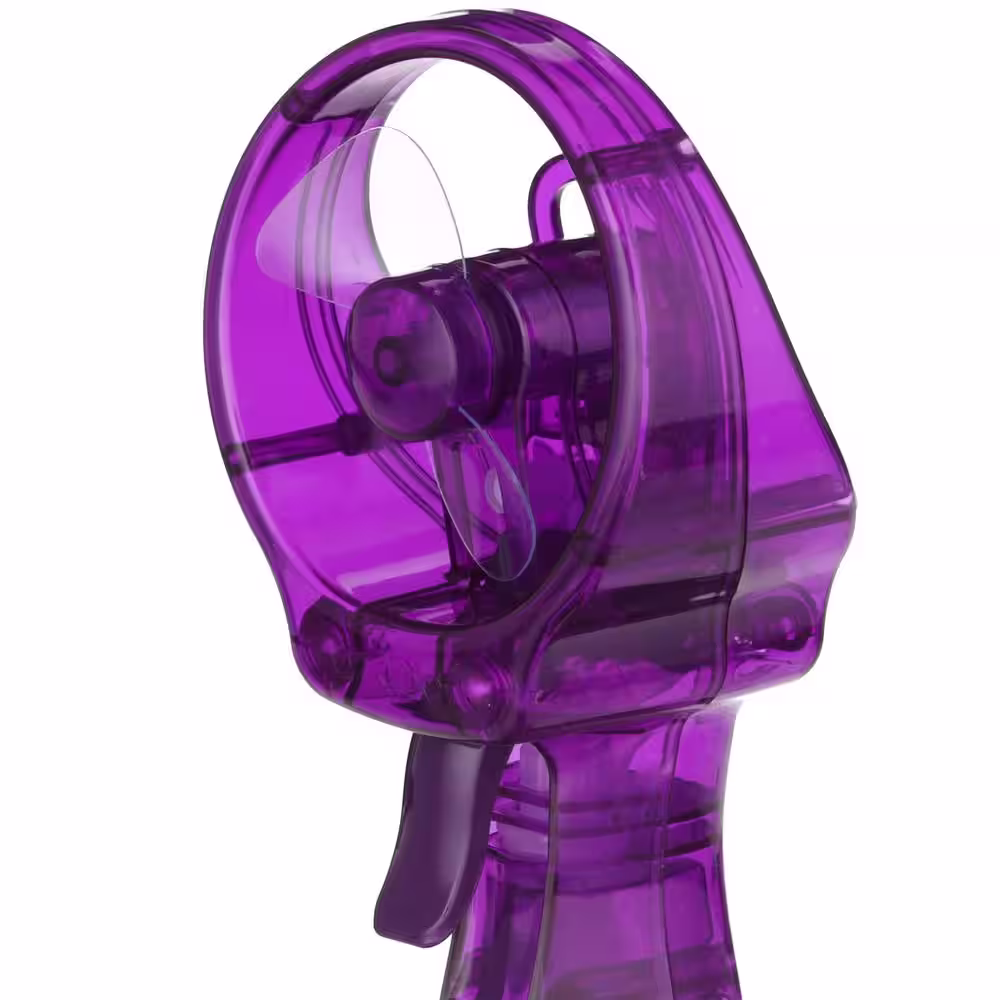 O2COOL Deluxe 3 in. Water Misting Personal Fan in Purple