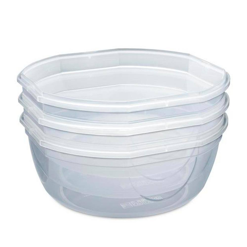 Sterilite Ultra Seal 8.10 qt. Plastic Food Storage Bowl Container, 4-Pack