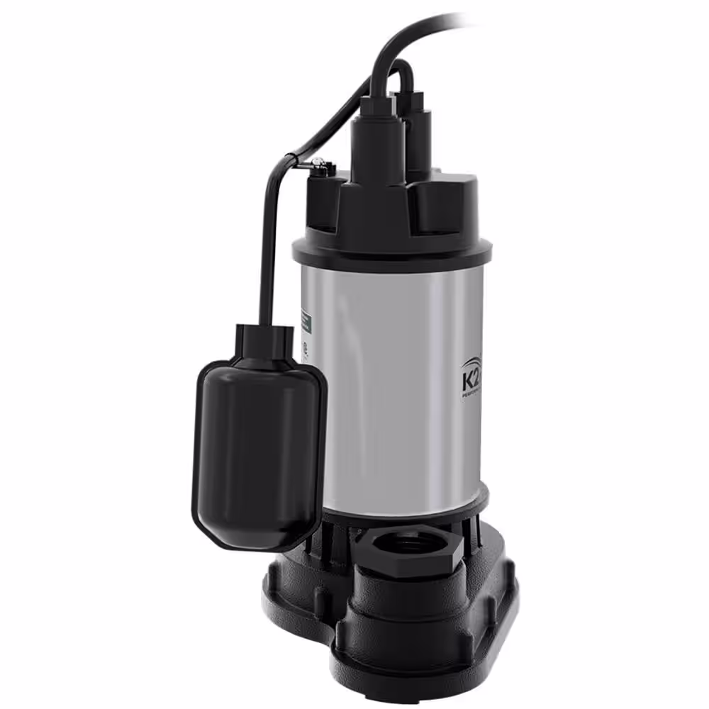 K2 1/2 HP Stainless Steel and Cast Iron Sump Pump with Tethered Switch