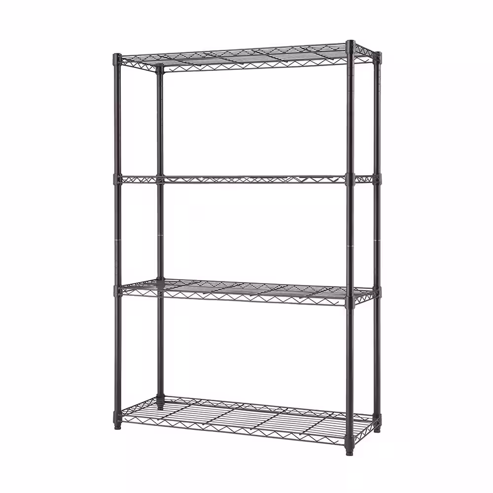 TRINITY Dark Bronze 4-Tier Steel Wire Shelving Unit (36 in. W x 54 in. H x 14 in. D)