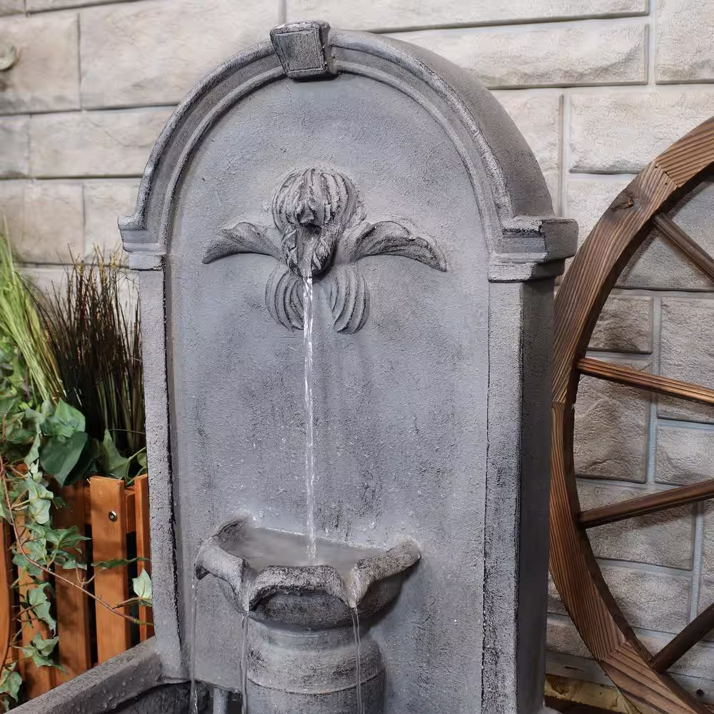 Sunnydaze Decor French-Inspired Concrete Indoor/Outdoor Reinforced Cascading Fountain