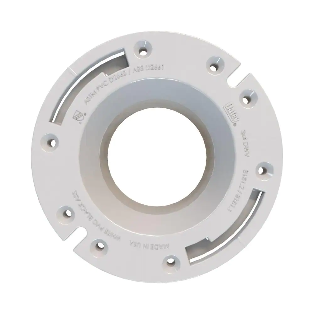 Oatey Fast Set 3 in. Outside Fit or 4 in. Inside Fit PVC Open Hub Toilet Flange