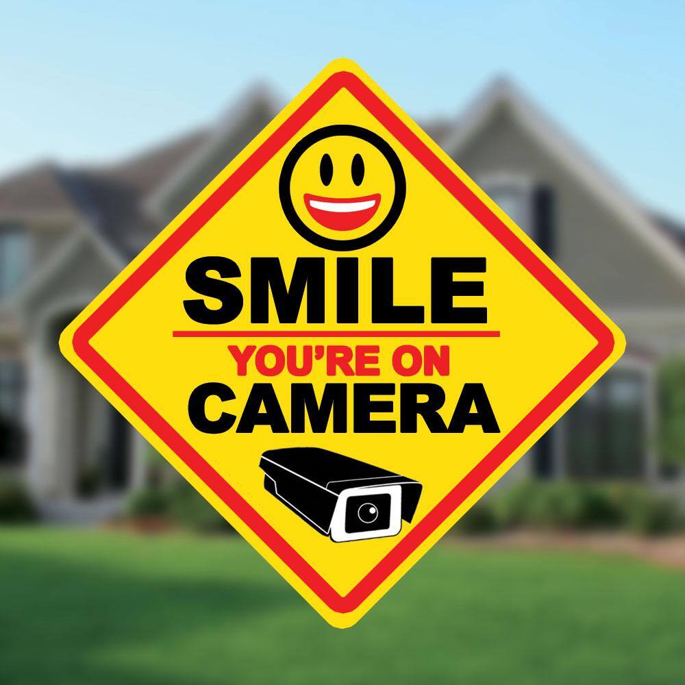 Lynch Sign Large, Square Security Decals, Commercial Grade Silk Screened and Coated for extra outdoor durability (3-Pack)