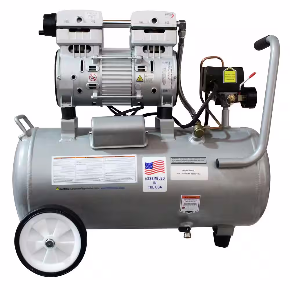California Air Tools Ultra Quiet and Oil-Free 1.0 HP 8.0 Gal. 120 PSI Electric Aluminum Tank Air Compressor