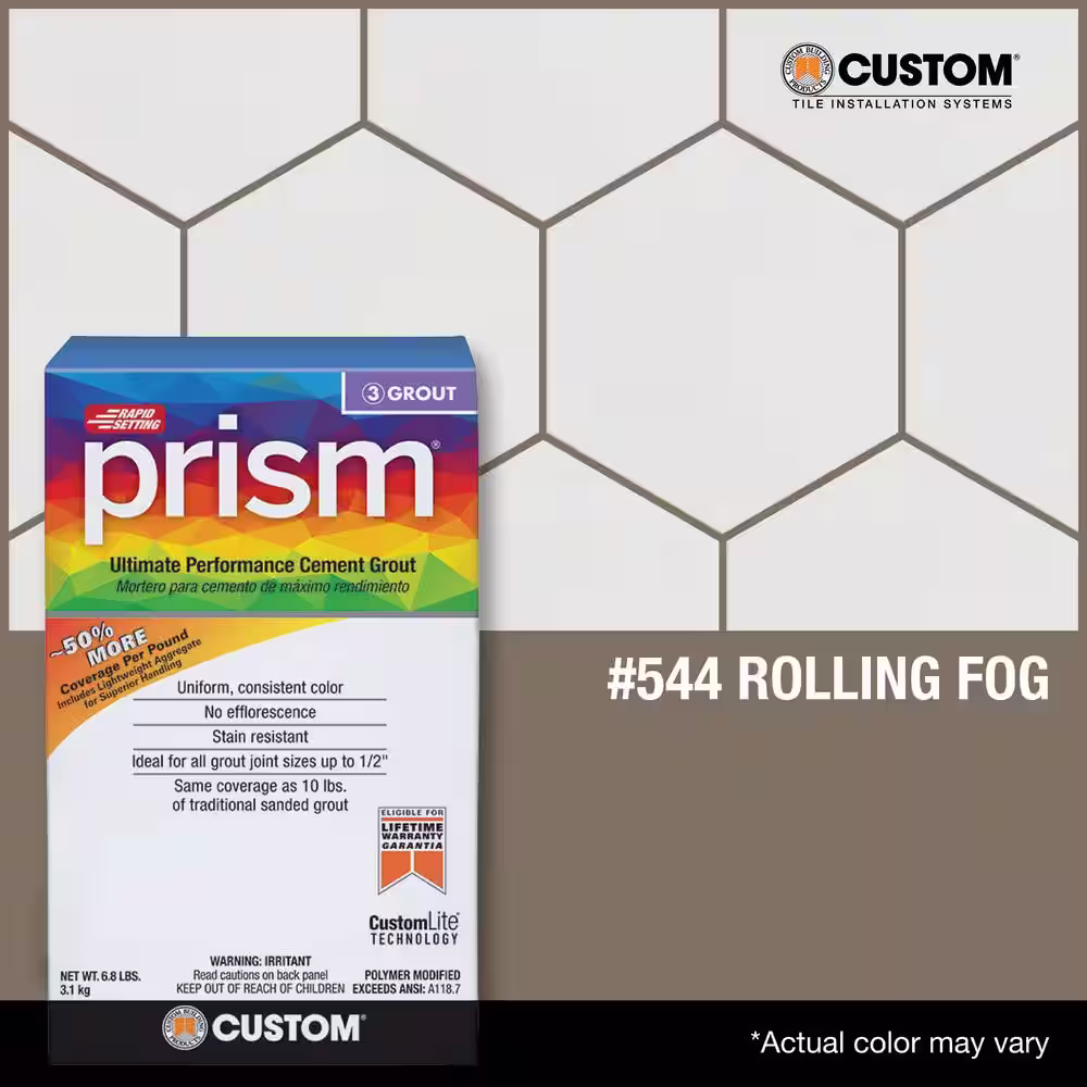 Custom Building Products Prism #544 Rolling Fog 17 lb. Ultimate Performance Grout