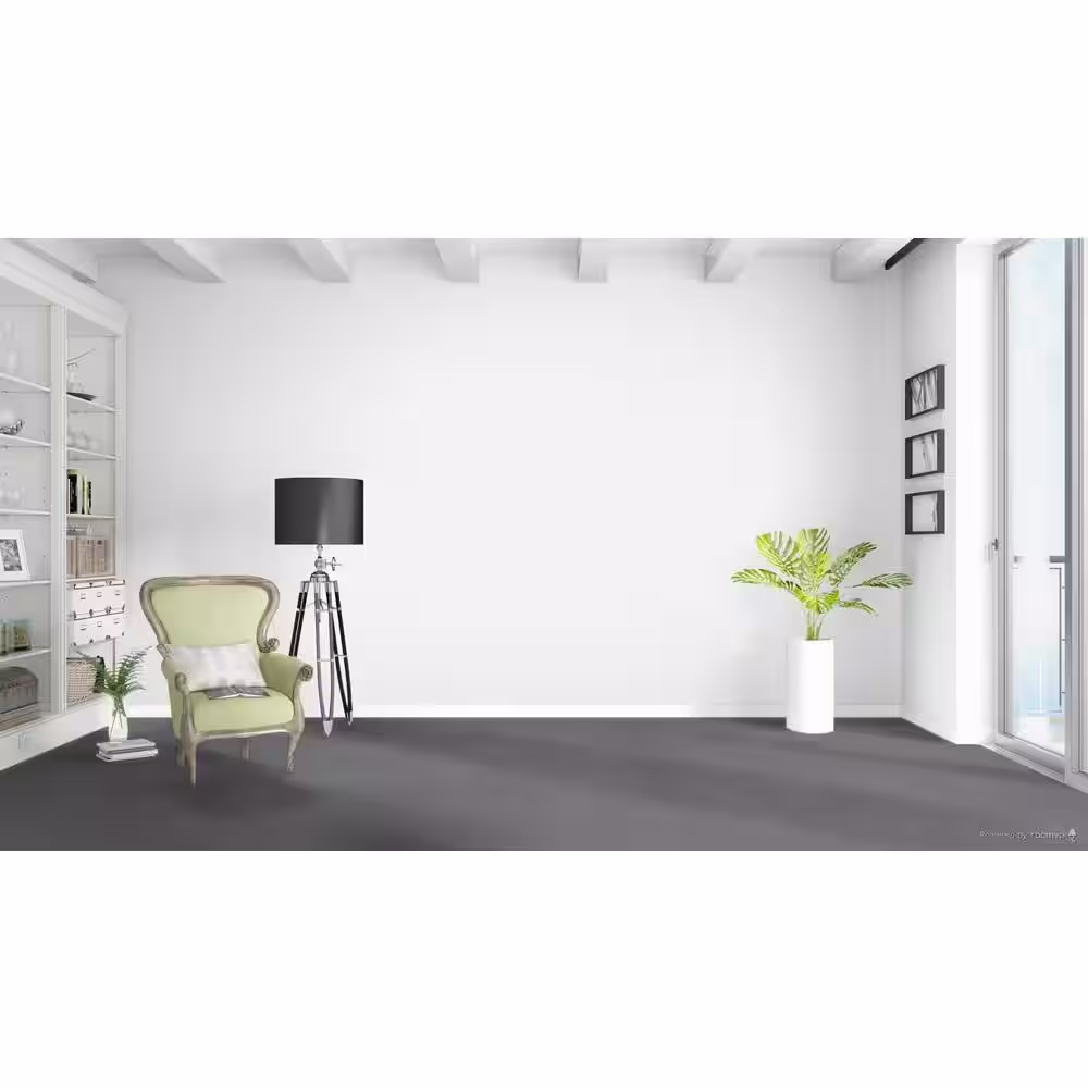 Home Decorators Collection Delicate Flower  - Perfect - Gray 40 oz. SD Polyester Texture Installed Carpet