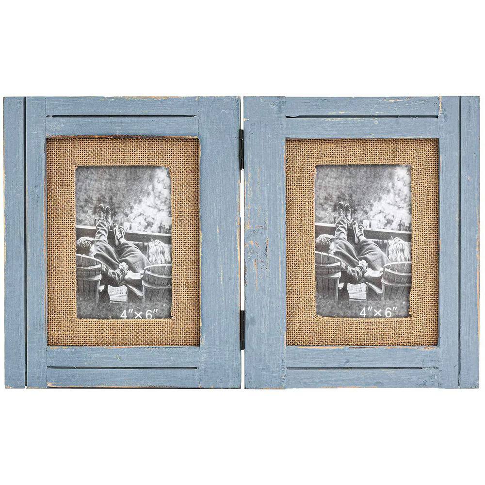 HAWOO Rustic 8.5 in. x 10.5 in. Blue Picture Frame