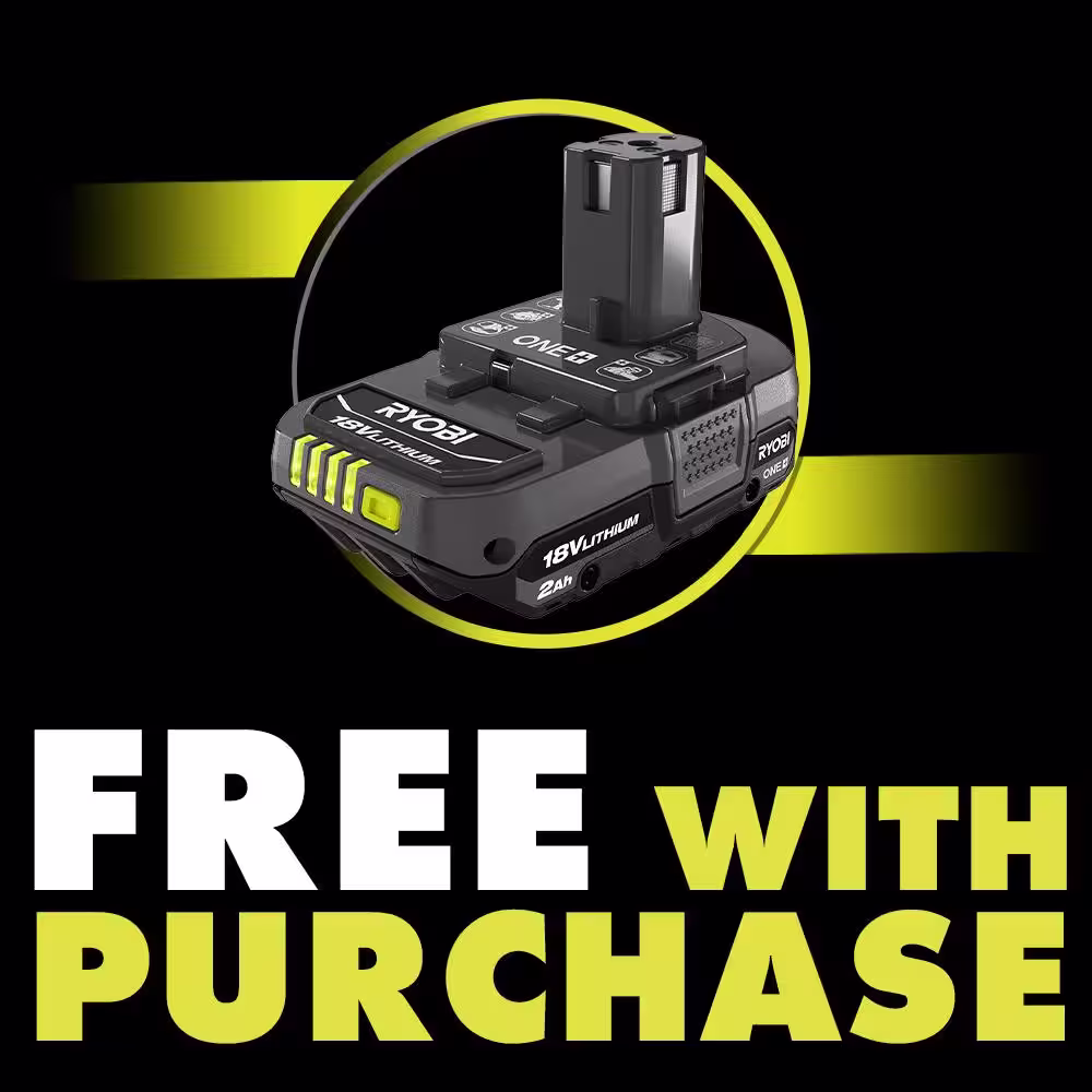 RYOBI ONE+ 18V Cordless AirStrike 15-Gauge Angled Finish Nailer with Sample Nails and 2.0 Ah Lithium-Ion Battery