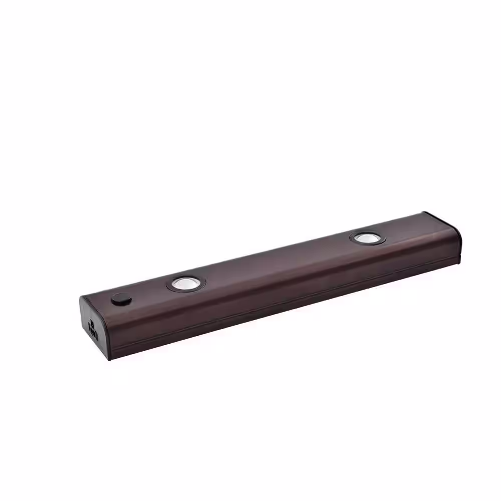 AMAX LIGHTING LED Bar Light Plug-in/Hardwire 10 in. LED Bronze Under Cabinet Light with Dimming Button