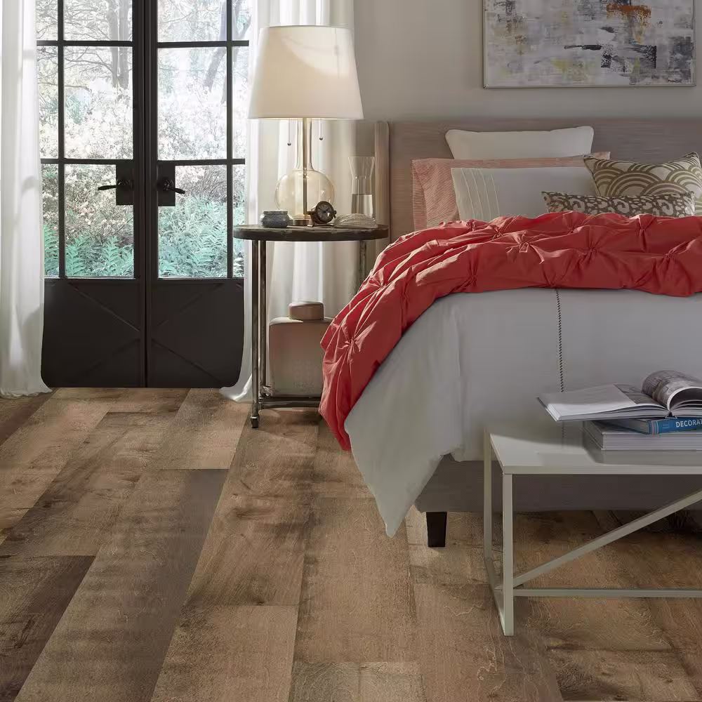 Shaw Major Event Raven Rock Maple 1/2 in. T x 9.3 in. W Distressed Engineered Hardwood Flooring (25.97 sqft/case)