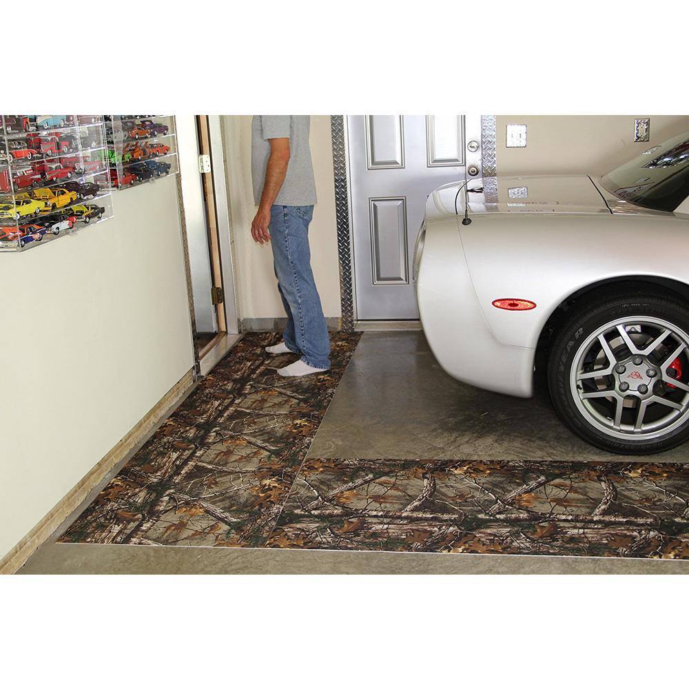 Armor All 2 ft. 5 in. x 18 ft. Realtree Green Commercial Polyester Garage Flooring