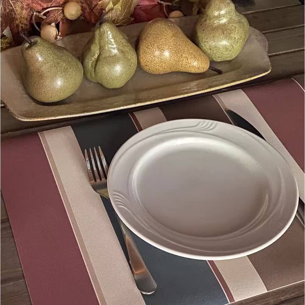 DASCO 17 in. x 12 in. Multi-Colored Vinyl Placemats (Set of 6)