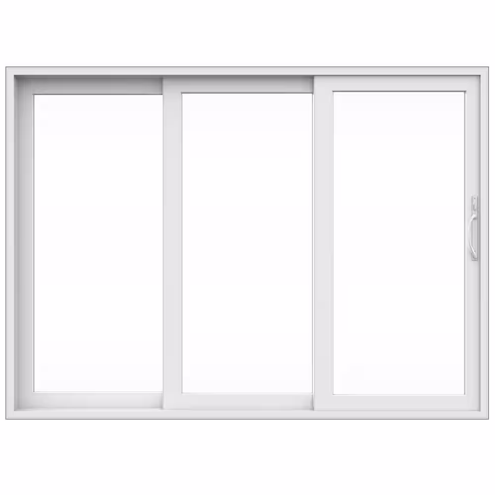 JELD-WEN V4500 Multi-Slide 105 in. x 80 in. Left-Hand Low-E White Vinyl 3-Panel Prehung Patio Door
