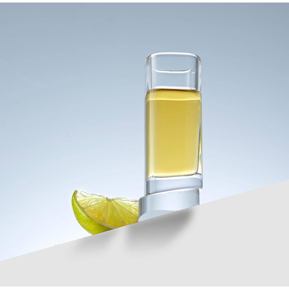 JoyJolt Aqua Vitae 1.5 oz. Off Base Square Shot Glasses (Set of 4)