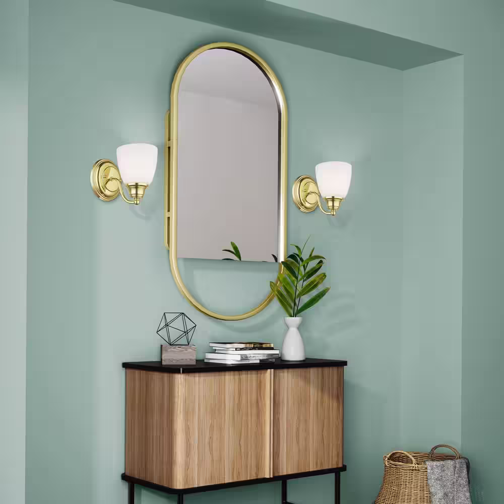 Livex Lighting Somerville 1 Light Polished Brass Wall Sconce