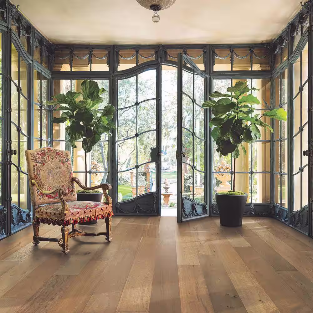 Malibu Wide Plank Santa Barbara French Oak 1/2 in. T x 7.5 in. W Water Resistant Wire Brush Engineered Hardwood Flooring (1289.2 sqft/plt)