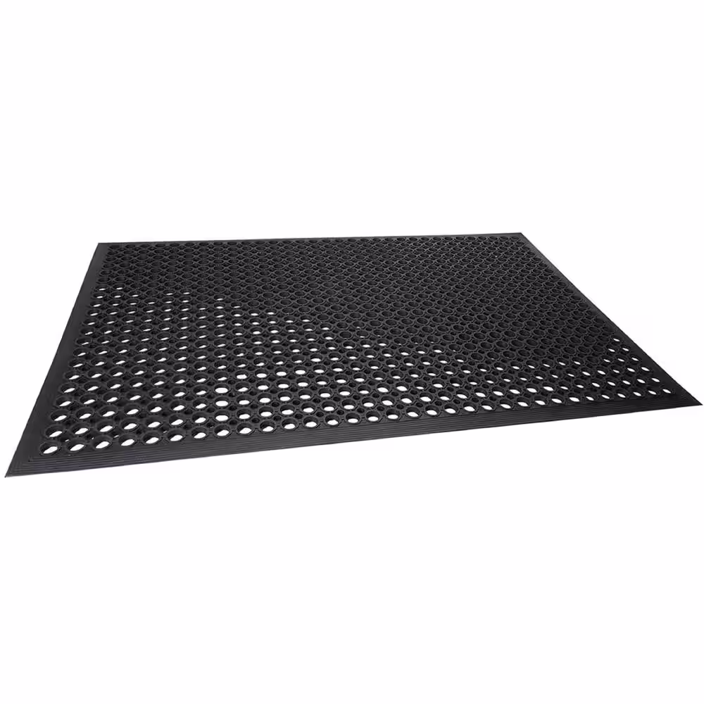 ENVELOR:Envelor Commercial Rubber Mat Collection Durable Anti Fatigue 36 in. x 60 in. Restaurant Bar Drainage Rubber Floor Mat