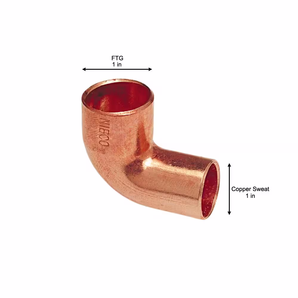 Everbilt 1 in. Copper Pressure 90-Degree Fitting x Cup Street Elbow