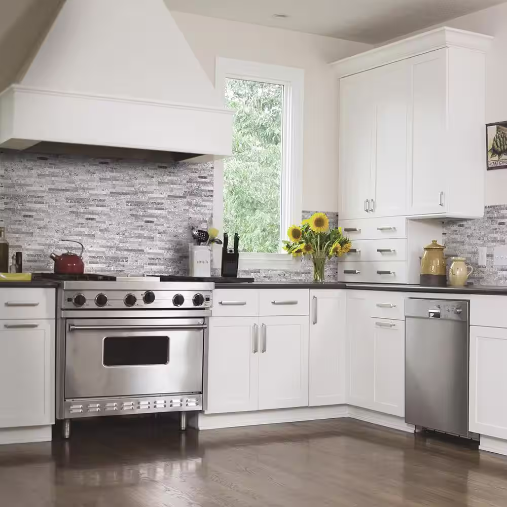 Jeffrey Court Fortress Split Face Grey 11.75 in. x 12 in. Interlocking Split Face Marble Mosaic Tile (9.79 sq. ft./Case)