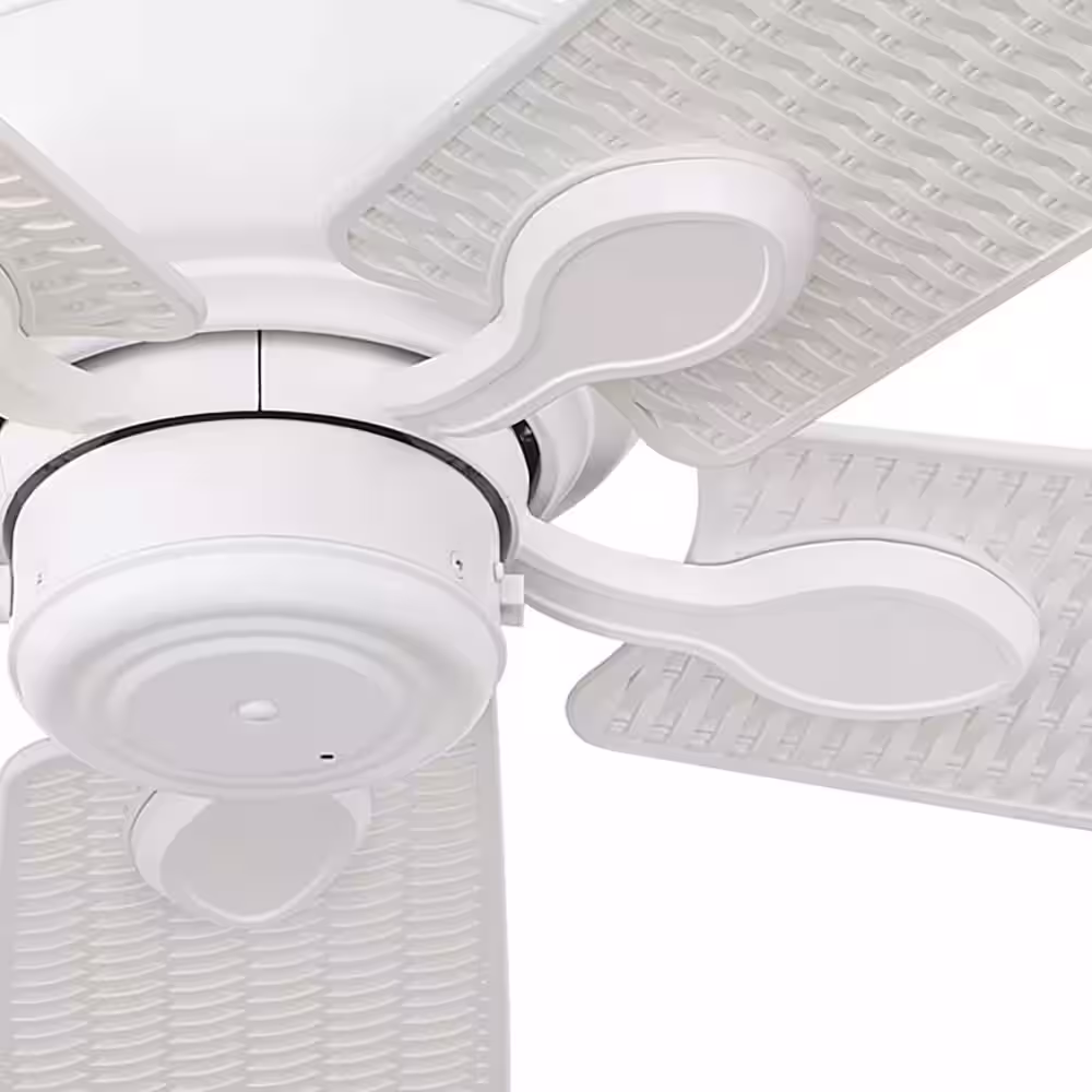 Hampton Bay Staysail 52 in. Indoor/Outdoor Matte White Ceiling Fan with Reversible Motor (Wet Rated)