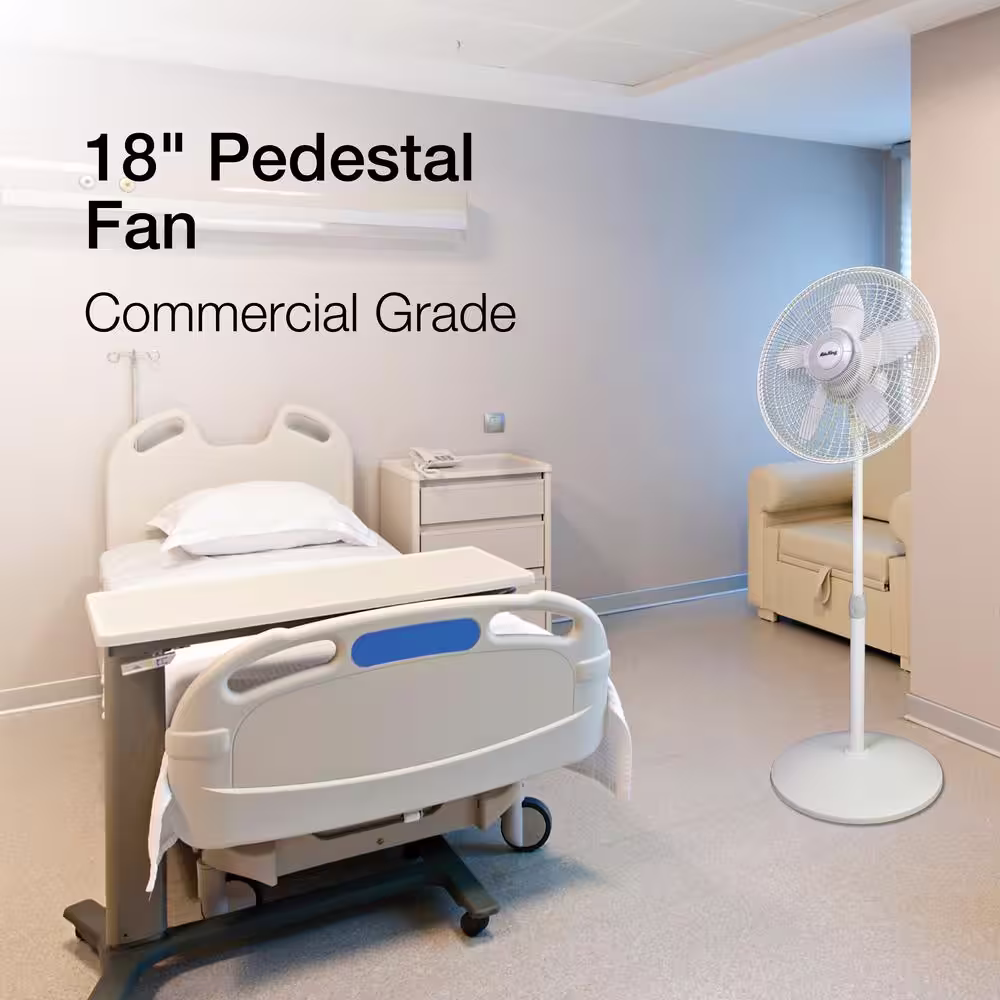 Air King 18 in. Commercial Grade Oscillating Pedestal Fan