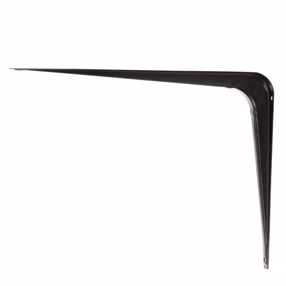 Everbilt 8 in. x 10 in. Black Shelf Bracket