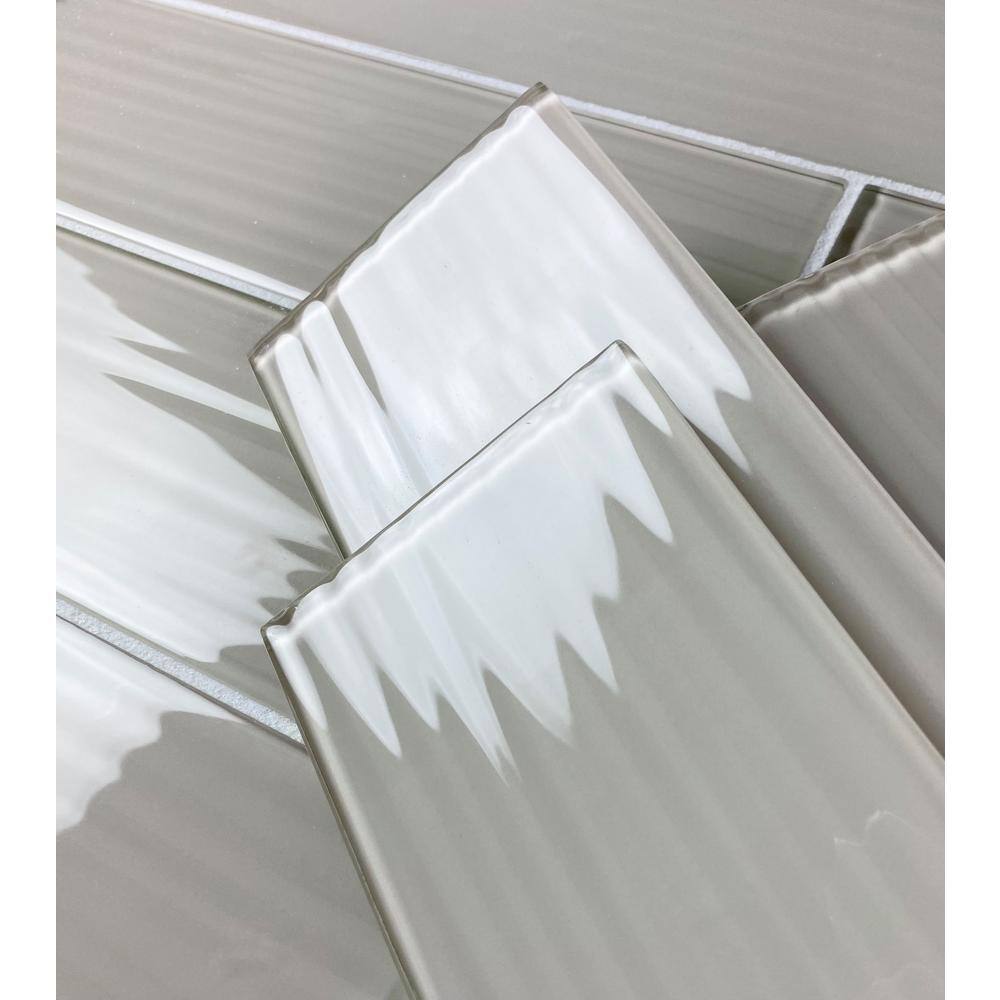ABOLOS Italian Design Styles Tan Large Format Subway 4 in. x 16 in. x 6 mm. Glass Decorative Tile (8 sq. ft./Case)