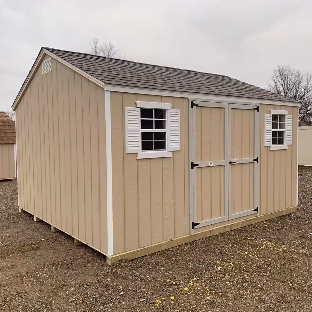LITTLE COTTAGE CO. Value Workshop 12 ft. x 20 ft. Wood Shed Precut Kit with Floor