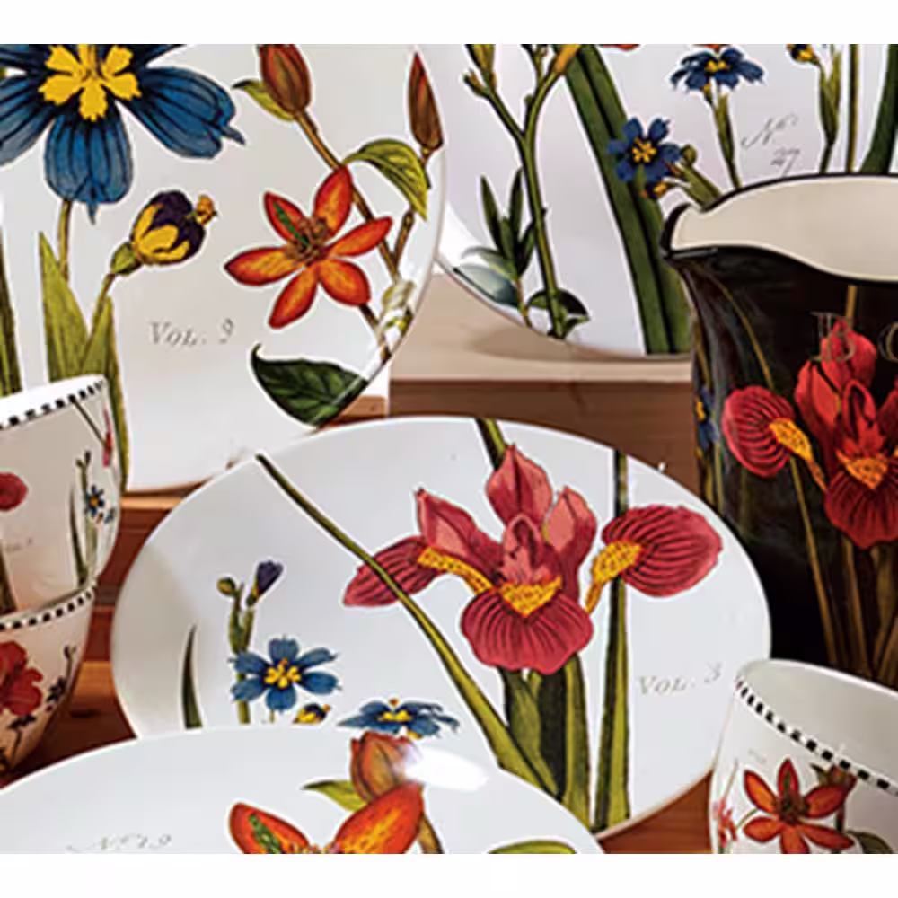 Certified International Botanical Floral 3-Piece Canister Set