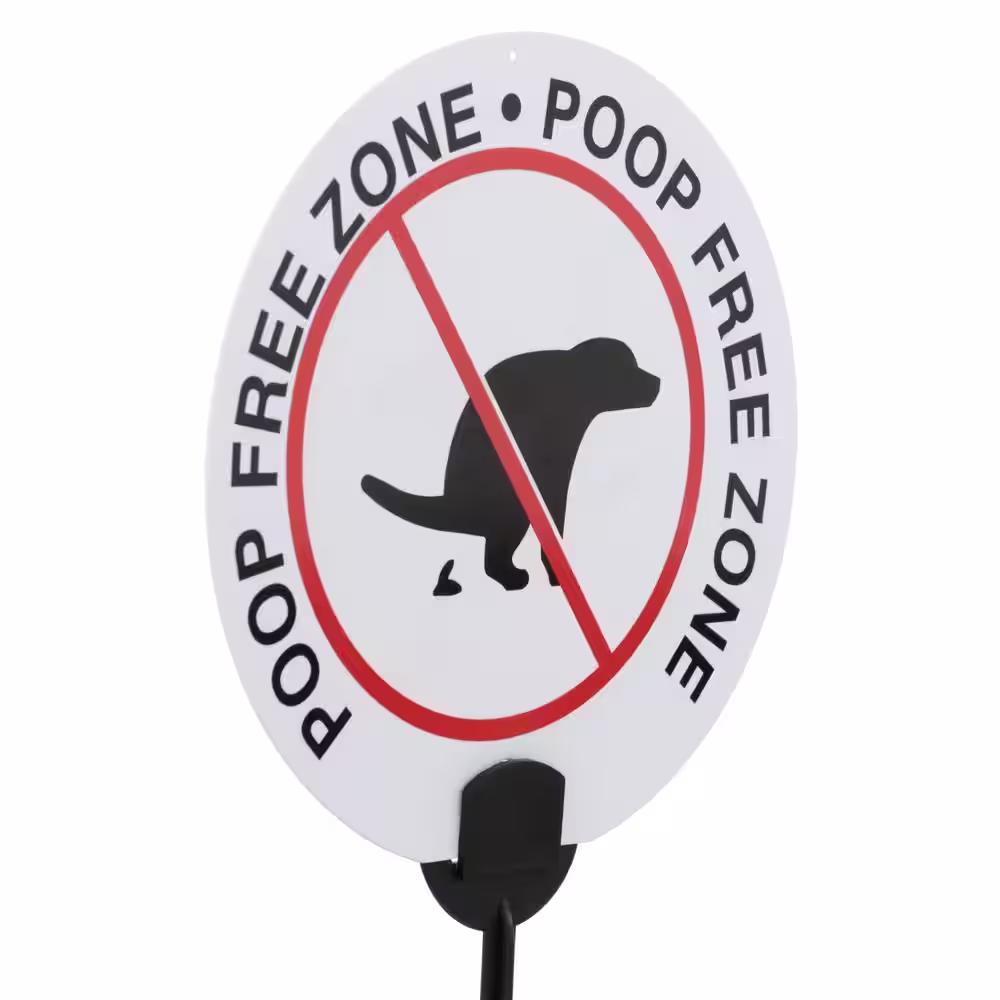 Everbilt 6 in. Vinyl Canine Clean Up Sign