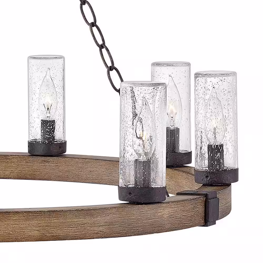 HINKLEY Sawyer 9-Light Sequoia Outdoor Chandelier
