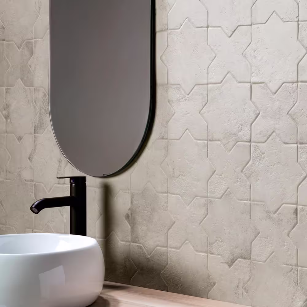 Ivy Hill Tile Tripoli Star-Crossed Dove Gray 6.1 in. x 11.9 in. Terracotta Look Porcelain Floor and Wall Tile (8.26 sq. ft./Case)
