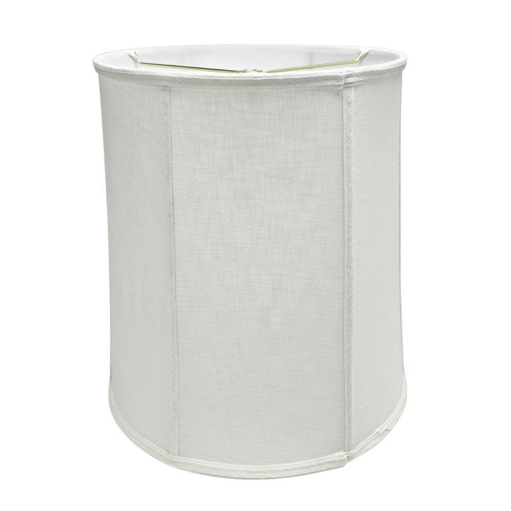 Aspen Creative Corporation 14 in. x 15 in. Off White and Vertical Piping Drum/Cylinder Lamp Shade