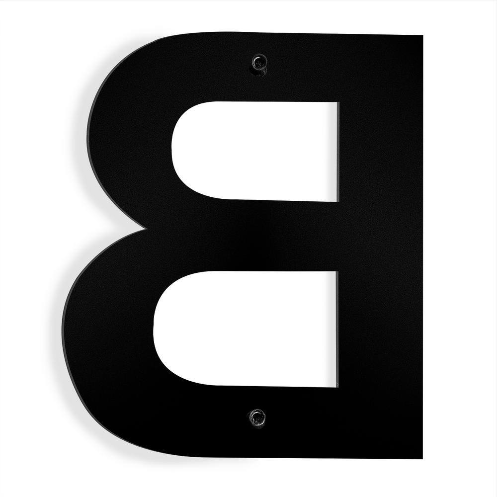 Barton 6 in. Black Stainless Steel Floating House Letter B